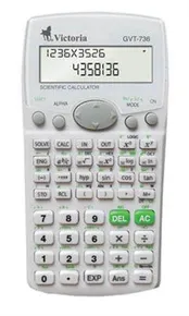 Tudományos számológép, 283 funkciós, ökológiai, VICTORIA GVT-736, fehér